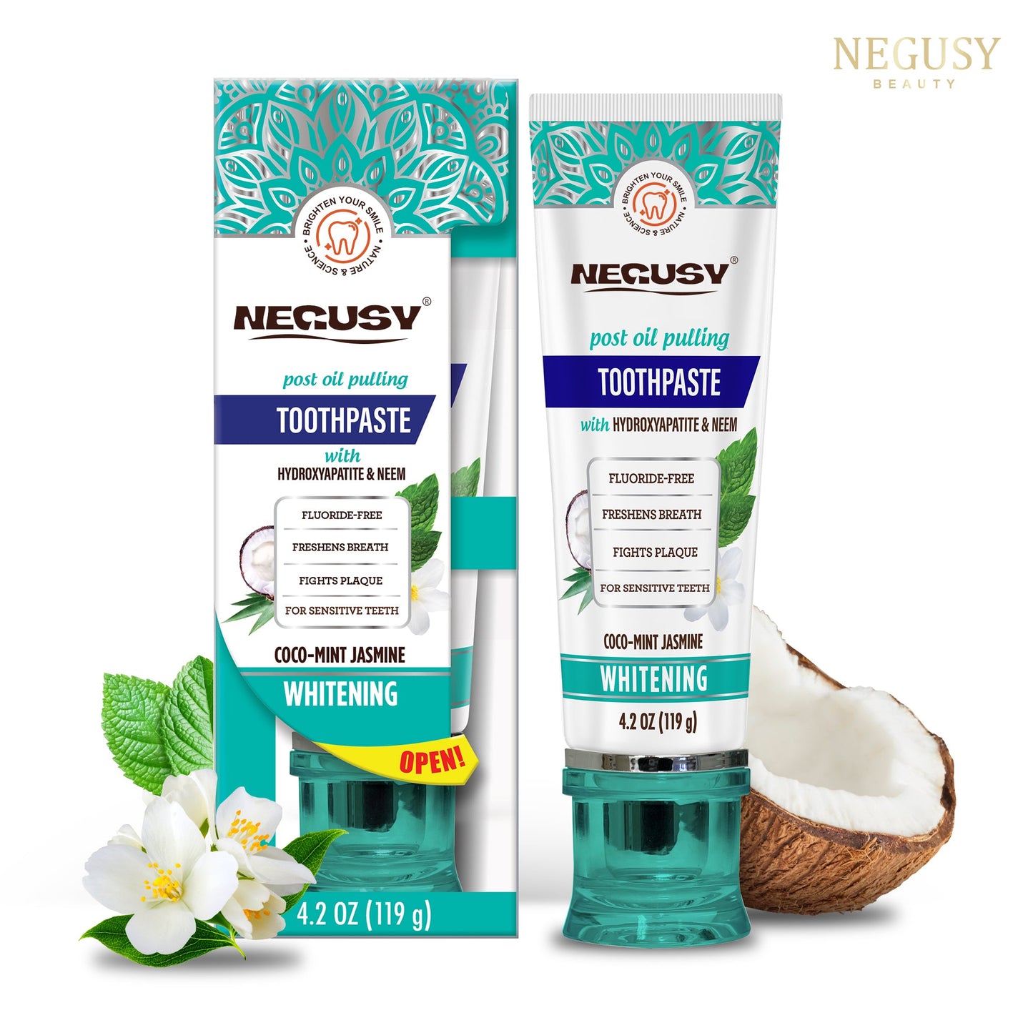 š„FLUORIDE FREE, HYDROXYAPATITE, WHITENING TOOTHPASTE