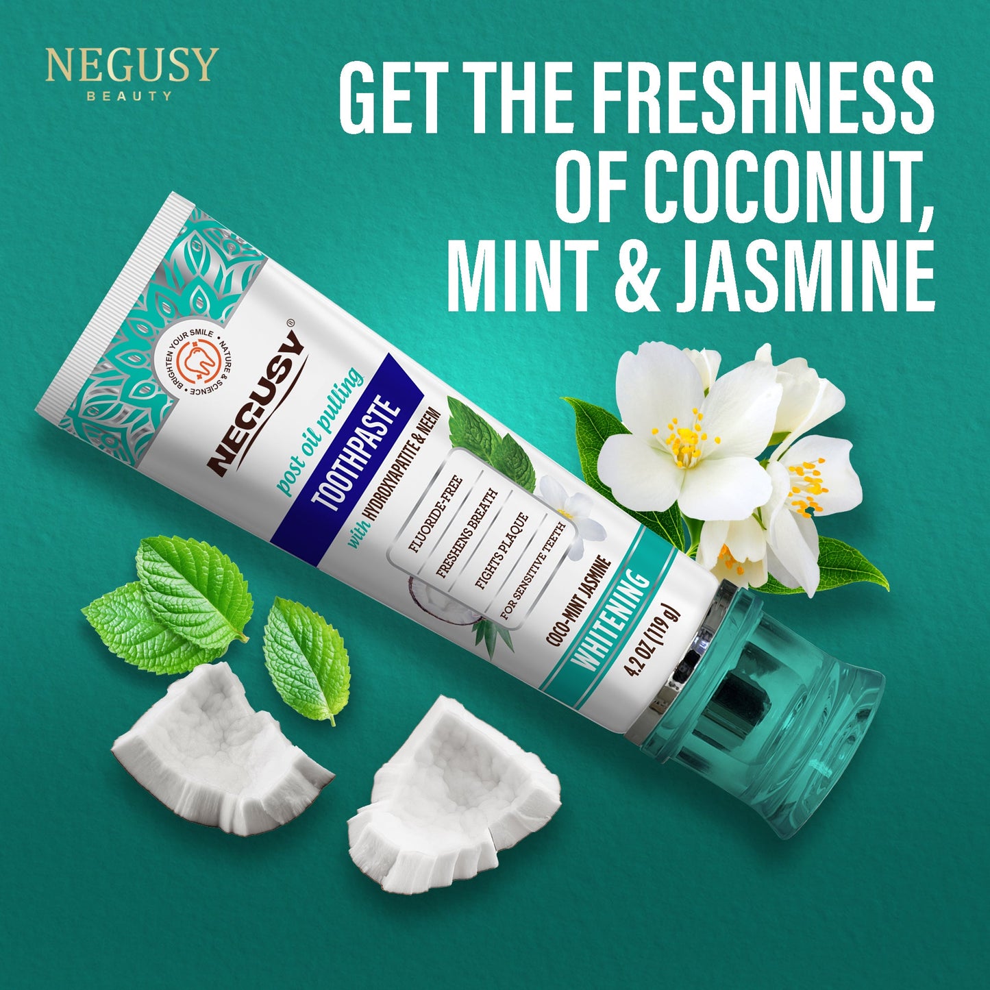 š„FLUORIDE FREE, HYDROXYAPATITE, WHITENING TOOTHPASTE